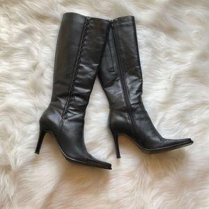 Black Bruno Valenti heel boots Size 6, Vintage